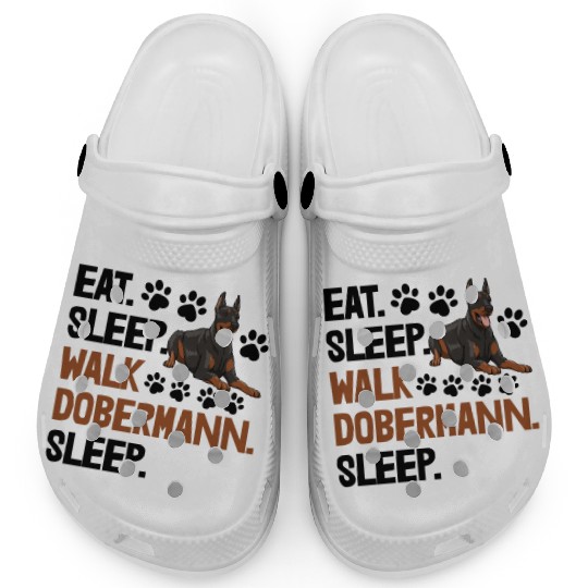 Eat Sleep Walk Doberman Clogs