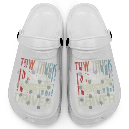Cool Retro Vintage Tow truck Driver Clogs