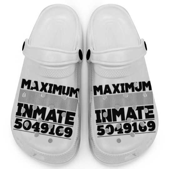 Maximum Security Inmate Escaped Convict Halloween Clogs