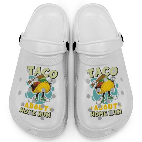 Taco Mexican Food Baseball Card Baseball Player Clogs
