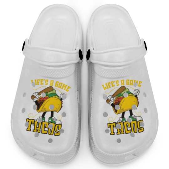 Taco Mexican Food Baseball Card Baseball Player Clogs