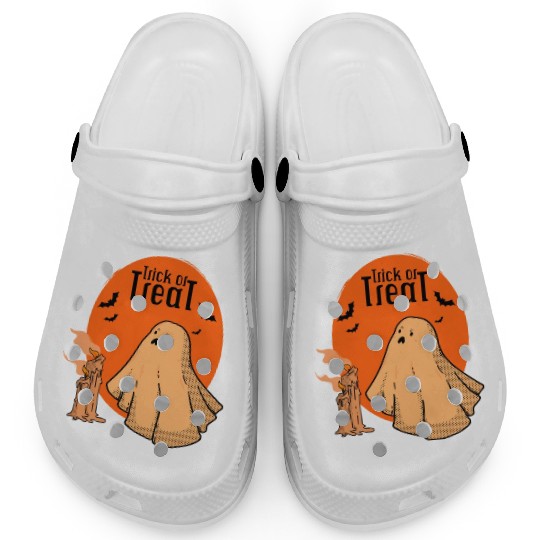 Trick or Treat halloween Ghost Clogs