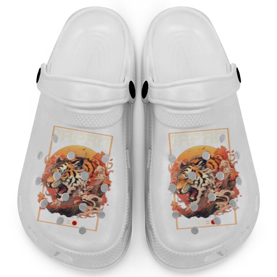 Tokyo Asia 80s Japanese Retro Tiger Clogs