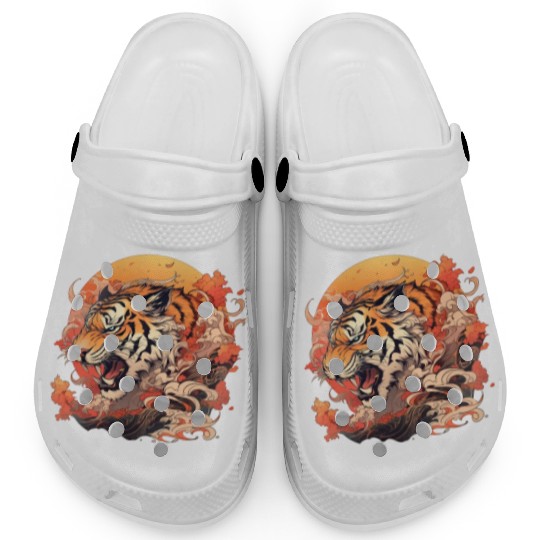 Tokyo Asia 80s Japanese Retro Tiger Clogs