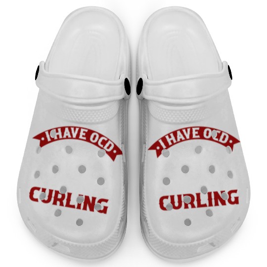 I Have OCD Obsessive Curling Disorder Ice Sport Cu Clogs