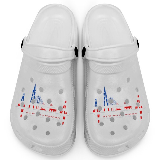 San Francisco Skyline Heartbeat California Lover Clogs