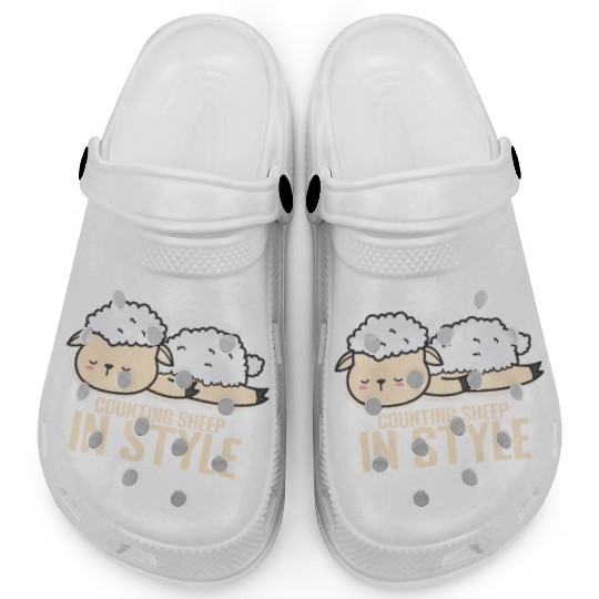 Counting Sheep in Style Pajamas Pyjamas Clogs
