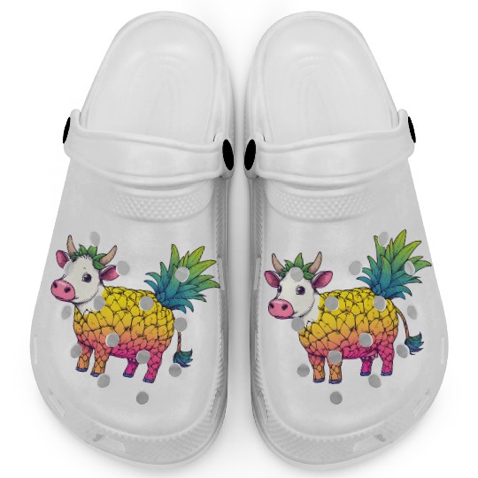 Cow in pineapple costume - Fruity joy Clogs