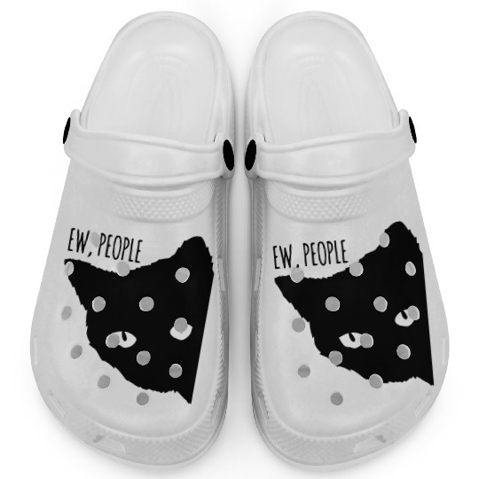 Funny Cat Ew People Clogs