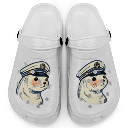 Seal Sailor Cap Boat Captain Cap Boating Seal Clogs