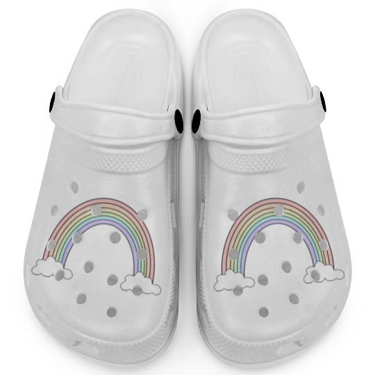 Pastel Rainbow Love Clogs
