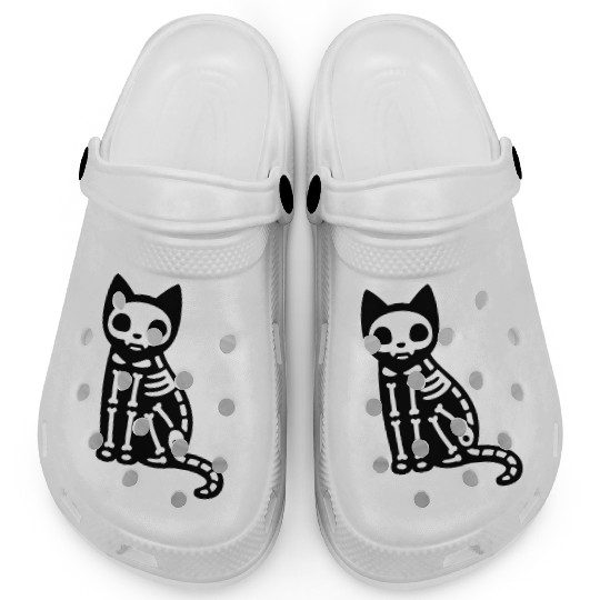 Skeleton Cat Halloween Clogs