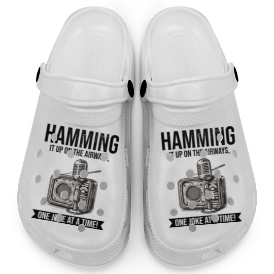 Amateur Vintage Radio Ham Operator Microphone Clogs