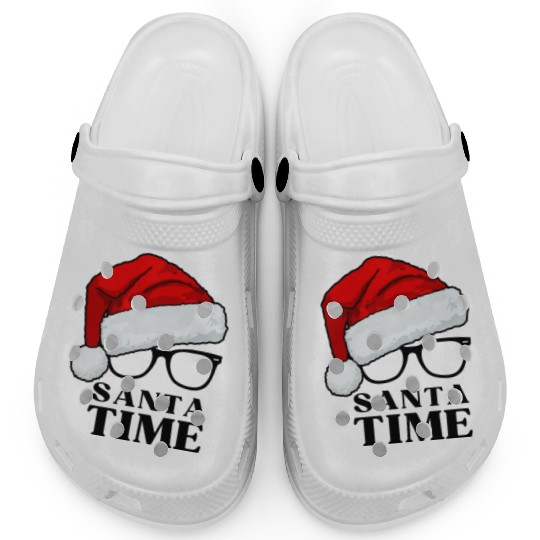 SANTA TIME - Festive Santa Claus design Clogs
