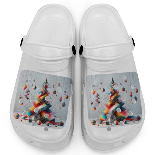 Geometric Christmas tree Clogs