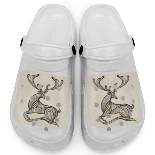 Art Deco inspired reindeer Clogs