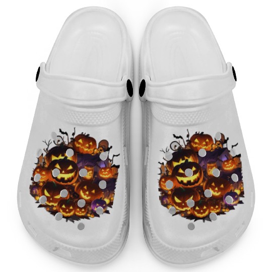 Lantern Pumpkin Face Halloween Costume funny Gif Clogs