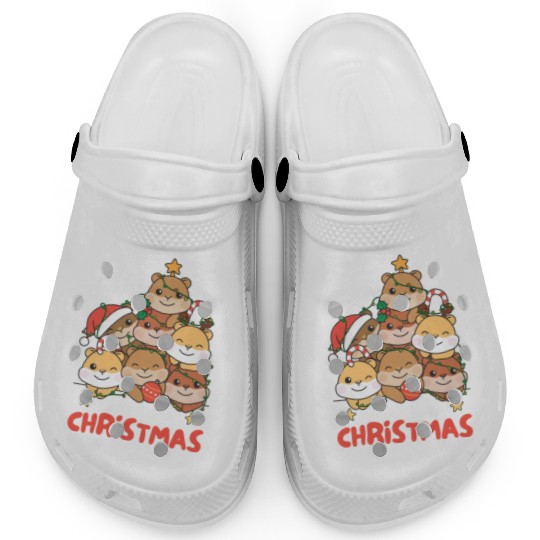 Hamster Christmas Tree Merry Christmas Clogs