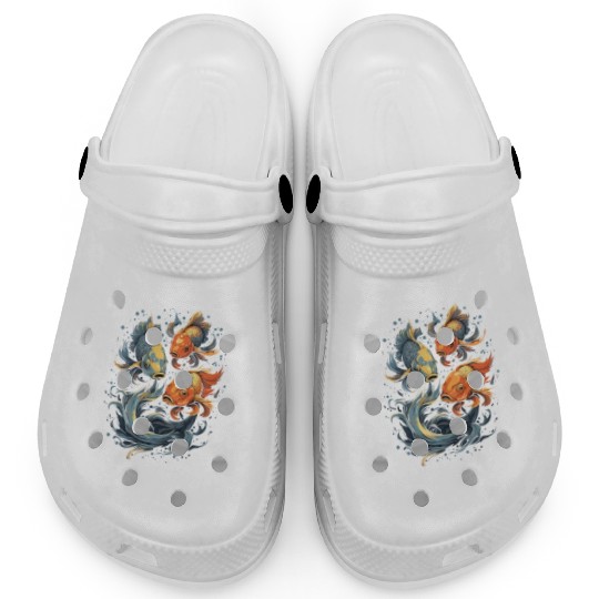 Koi Fish Koi Carp Japanese Koi Garden-Pond funny Clogs