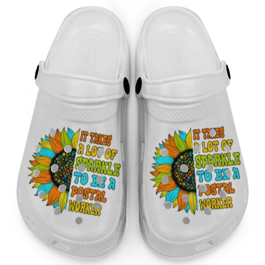 It take a lot of sparkle to be a postal worker Clogs