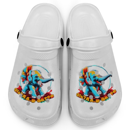 Colorful elephant face Clogs