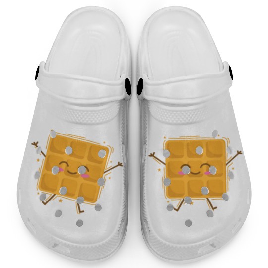 funny Waffle Pastry Baker Dough Clogs