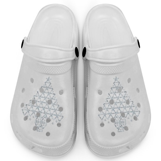 Silver Christmas Symbolic tree Clogs