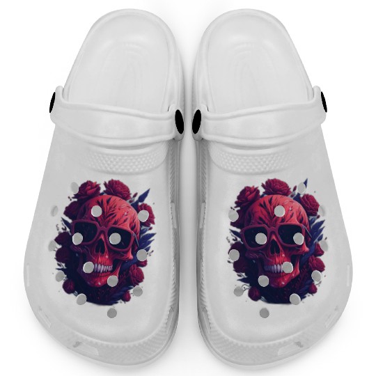 red skull Clogs