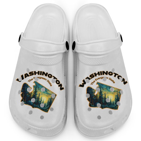 Washington Wildlife - evergreen Clogs
