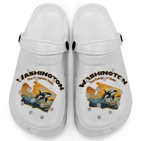 Washington Wildlife - orca Clogs