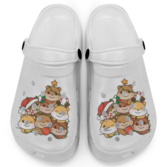 Hamster Christmas Tree Funny Animal Christmas Clogs