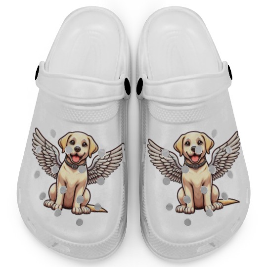 Labrador Retriever Comic Angel Clogs