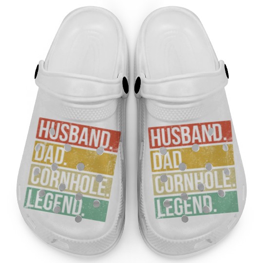 Cornhole Vintage Husband Dad Legend Clogs