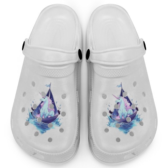 Ice Sailing Unicorn Ice Sailor Ice Boating Clogs