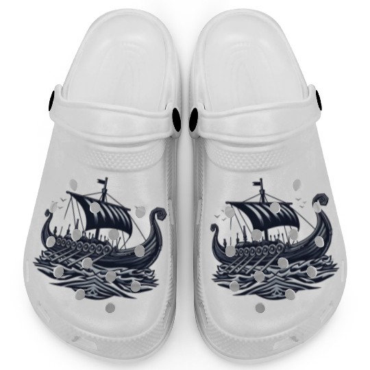 Viking Raiders: Norse Seafaring Art Clogs