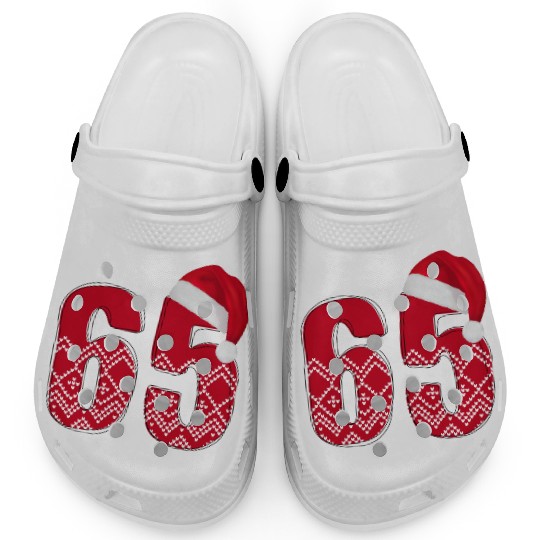 65th Birthday Wishes - Christmas Number Sixty Five Clogs