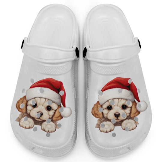 Bichon Frise Christmas Dog Clogs