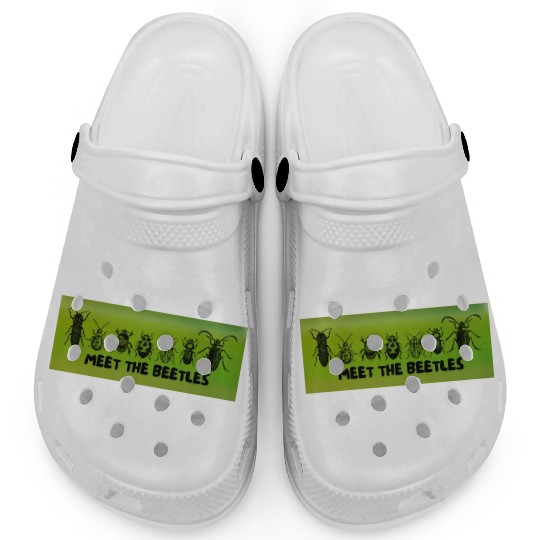 Meet the Beetles (Green) - Funny Bug Lovers Design Clogs