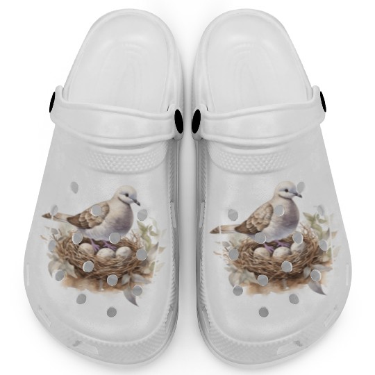 Quail Bird With Eggs Clogs