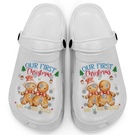 gingerbread couple first Christmas Mr. and Mrs. Clogs