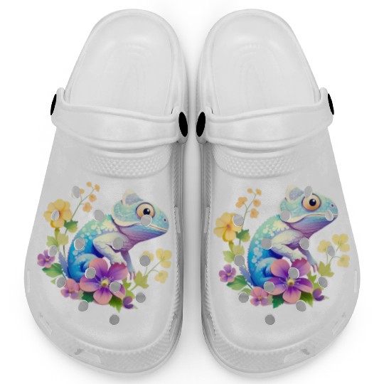 Cute Chameleon for Lizard Pet Lover Clogs