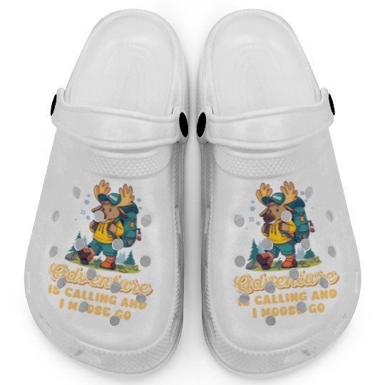 Adventure Is Calling Youth Cute Moose Clogs