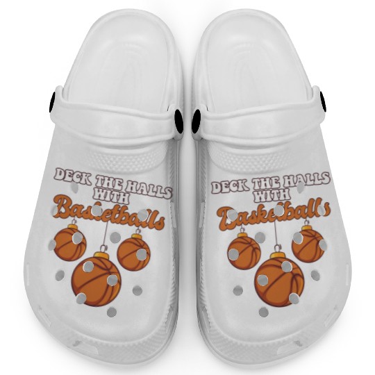 Basketball Player Coach Christmas Balls Deck The Clogs