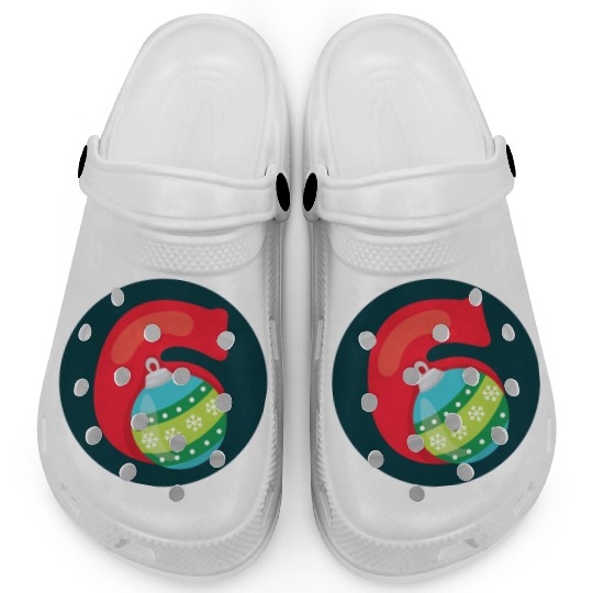 Number 6 Christmas Balls Age Six Clogs
