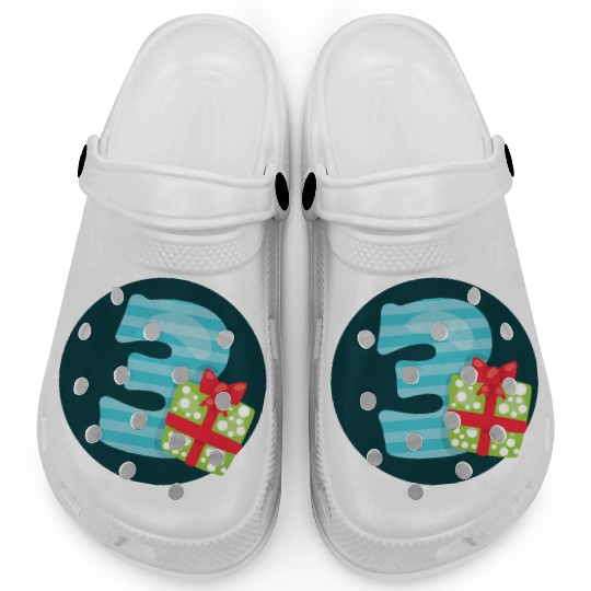 Third Birthday Party - Age Number 3 - Tree Clogs