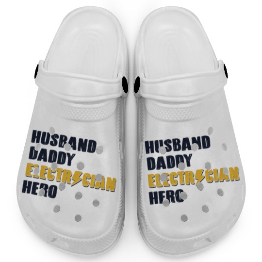 Husband Daddy Electrician Hero Wiremen Worker Clogs