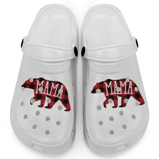 Mama Bear Buffalo Plaid Mama Bear Clogs