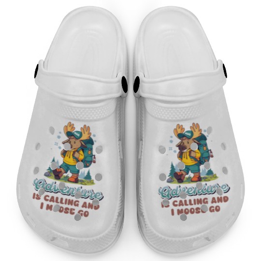 Adventure Is Calling Youth Cute Moose Clogs