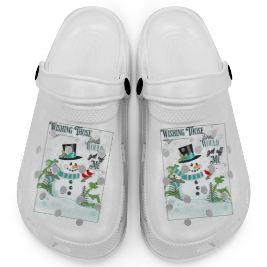 Funny Cranky Snowman Clogs