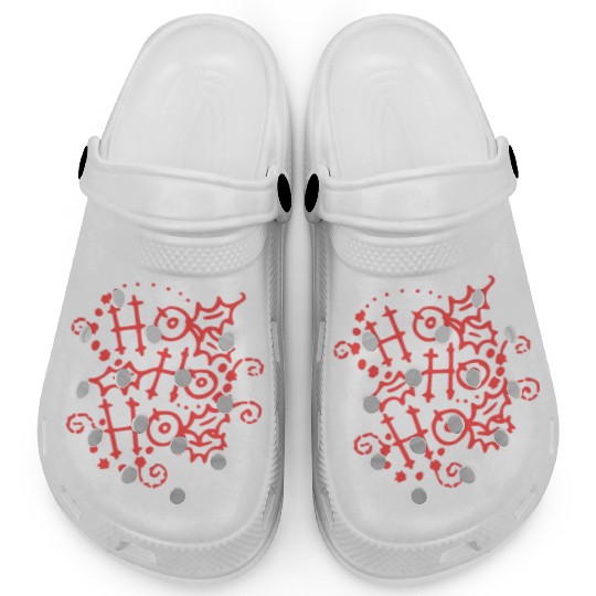 Christmas Typography Holly Ho Ho Ho Clogs
